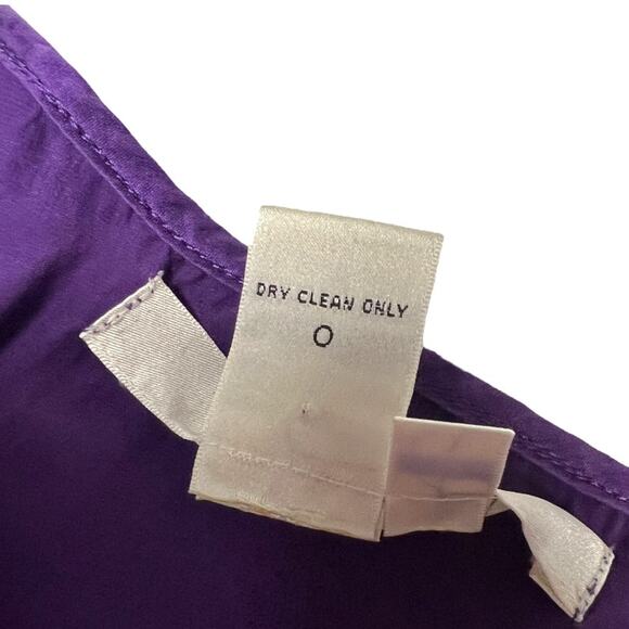 Studio M Blouse 100% Silk Purple Surplice V-Neck Short Sleeve Women's Medium‎ - Picture 7 of 9